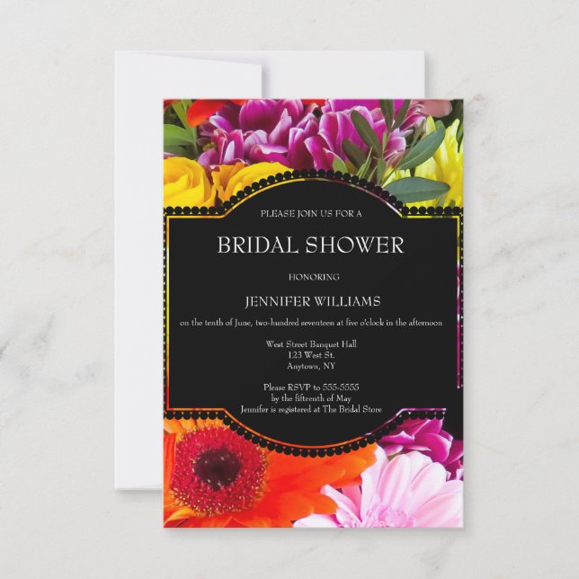 Floral Bridal Shower Invitations (Front)