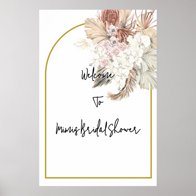 Floral Bridal shower  Poster (Front)
