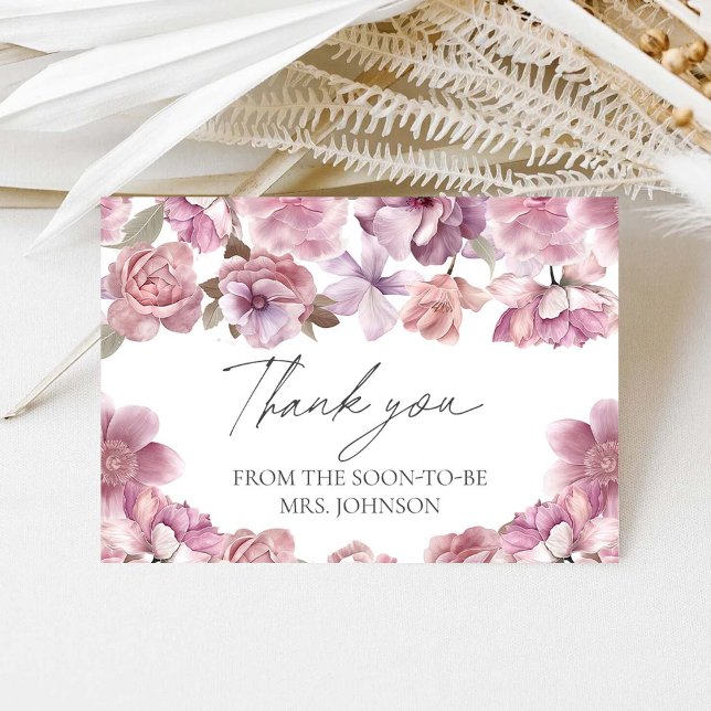 Floral Bridal Shower Thank You Card (Creator Uploaded)