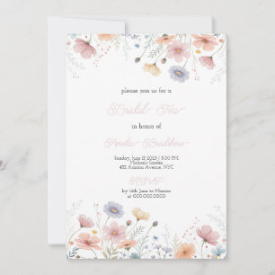 Floral Bridal Tea Invitation Spring Garden Party 