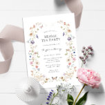 Floral Bridal Tea Party Invitation<br><div class="desc">Let Your Special Day Blossom with Floral Bridal Tea Party Invitation! This stylish invitation features stunning hand-painted watercolor florals in hues of deep purple, dusty blue, and blush pink with sage greenery. Whether you're hosting a garden party or a cozy, intimate gathering, these beautiful invitations will bring a special touch...</div>