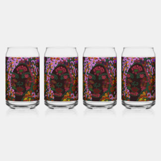 Floral Bride Can Glass