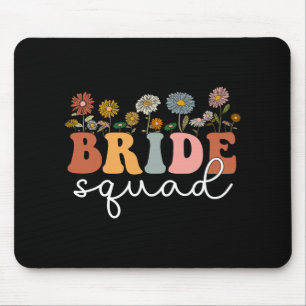 Floral Bride Squad Wildflowers Flowers Groovy Bach Mouse Pad
