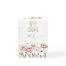 Floral Bride to Bee Bridal Shower Thank you Cards