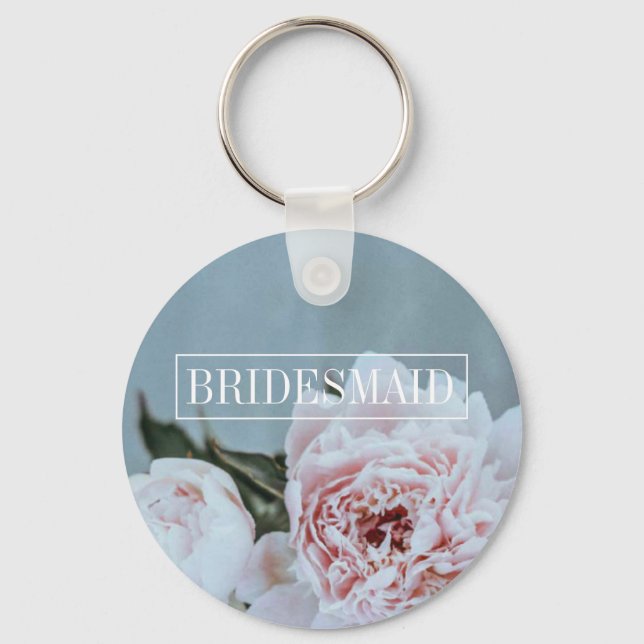 Floral Bridesmaid Keychain (Front)