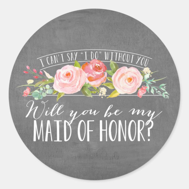Floral | Bridesmaid Stickers (Front)