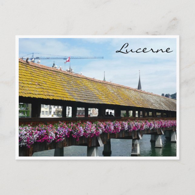 floral bridge lucerne postcard (Front)