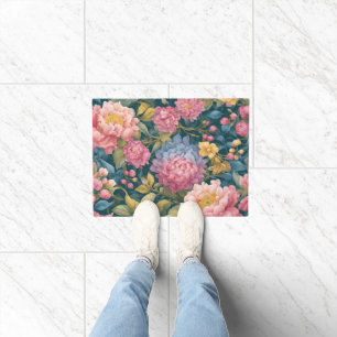 Floral Bright Colourful Flowers Doormat
