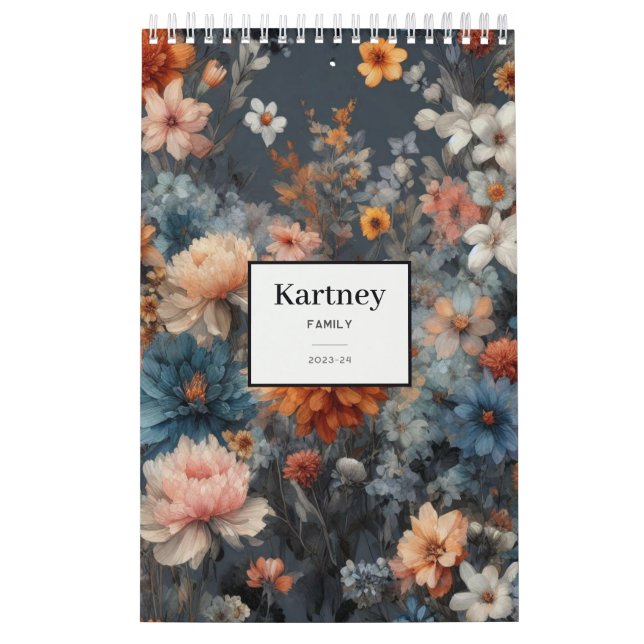 Floral bright Watercolor Calendar (Cover)
