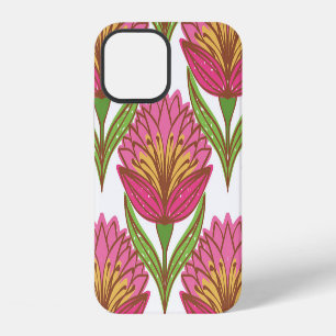 Floral Brightness: Red White Vintage. iPhone 12 Case