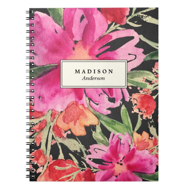 Floral brillant | Livre de notes (Devant)
