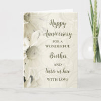 Floral Brother & Sister in Law Anniversary