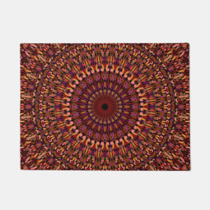 Floral Brown Mandala Design  Doormat