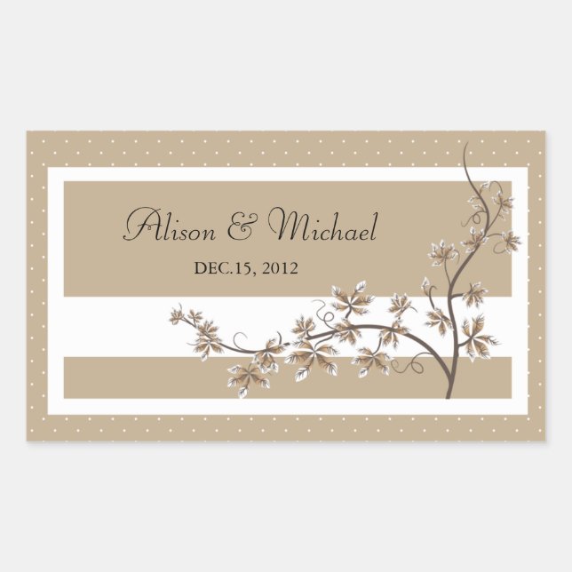 Floral Brown -Wedding Seal (Front)