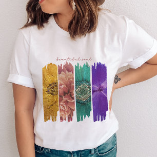 Floral Brush Stokes T-Shirt Tri-Blend Shirt