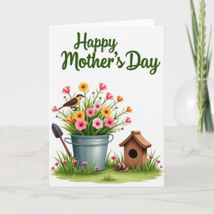 Floral Bucket Springtime Card