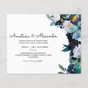 Floral Budget Invitation to wedding ceremony. Flye Flyer