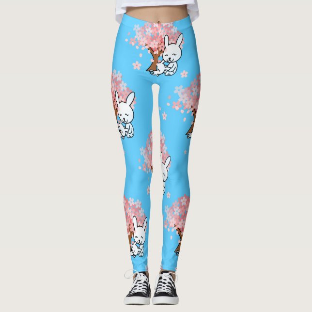 floral bunnies leggings (Front)