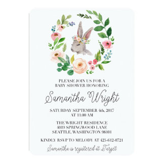 bunny baby shower invitations