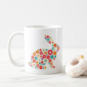 Floral Bunny Coffee Mug