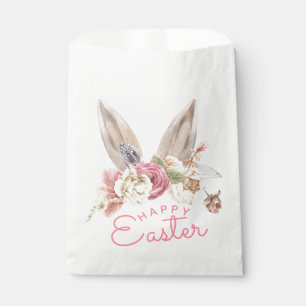 Floral Bunny Ears Happy Easter Favour Bag