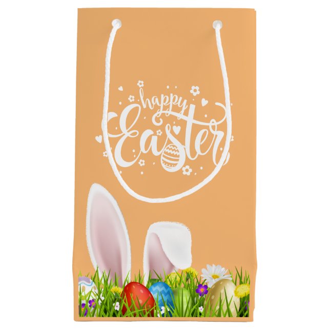 Floral Bunny Ears Happy Easter | Gift Bag (Front)