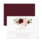 Floral Burgundy Blush Elegant Wedding RSVP Respond
