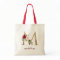 Floral Burgundy Blush Gold Monogram Letter "M"