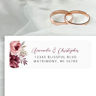 Floral Burgundy Dusty Mariage Rose Retour