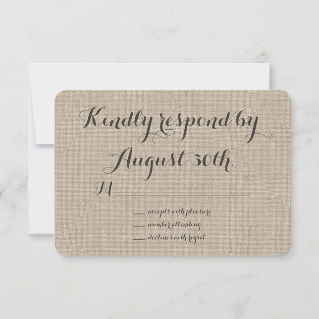 Floral Burlap RSVP (Devant)