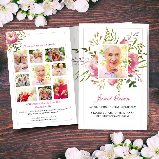 Floral Burst Funeral Program Template (Creator Uploaded)