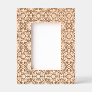 Floral Burst Tile Pattern Negative Etched Frames