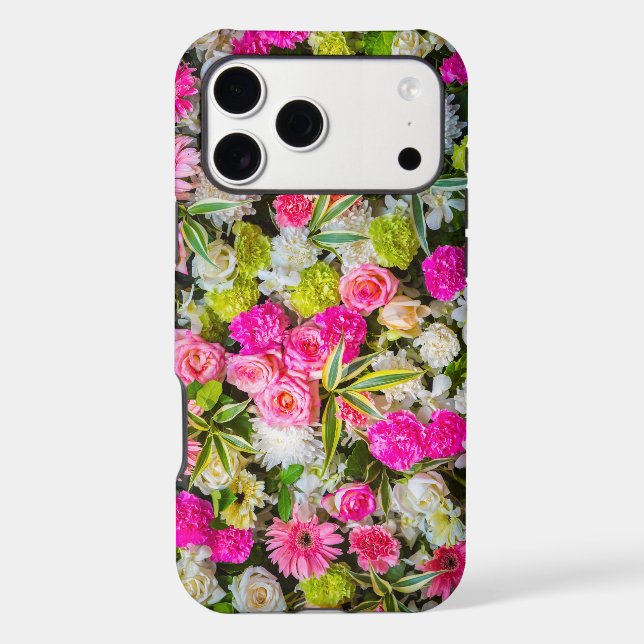 Floral Burst - Vibrant Garden Phone Case. (Verso)