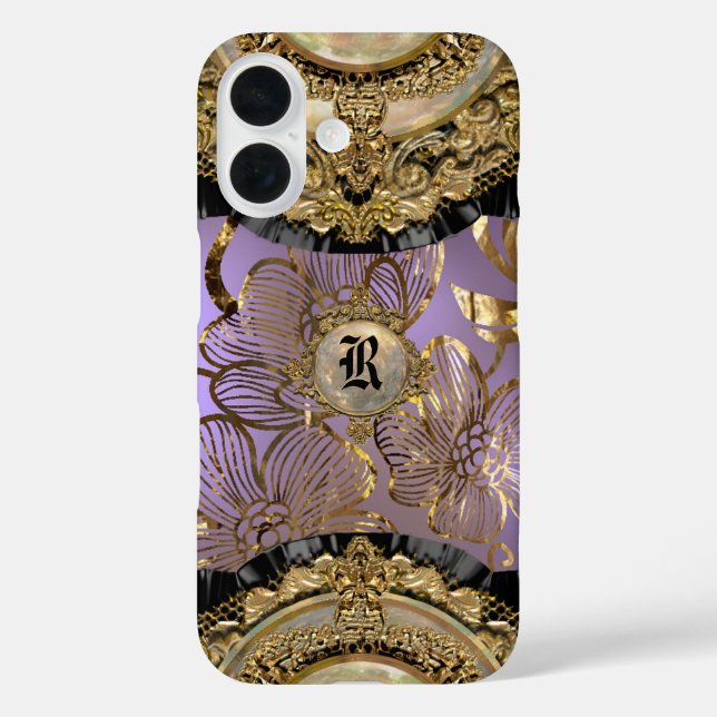 Floral Burst Viva Monogram Plus Case-Mate iPhone Case (Back)