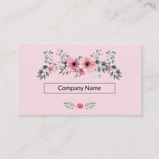 Floral Business Card (Front)