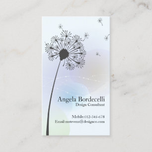 Floral Business Card Gentle Dandelion