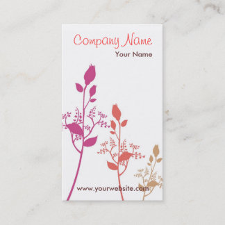 Floral Business Card (White/Pink)