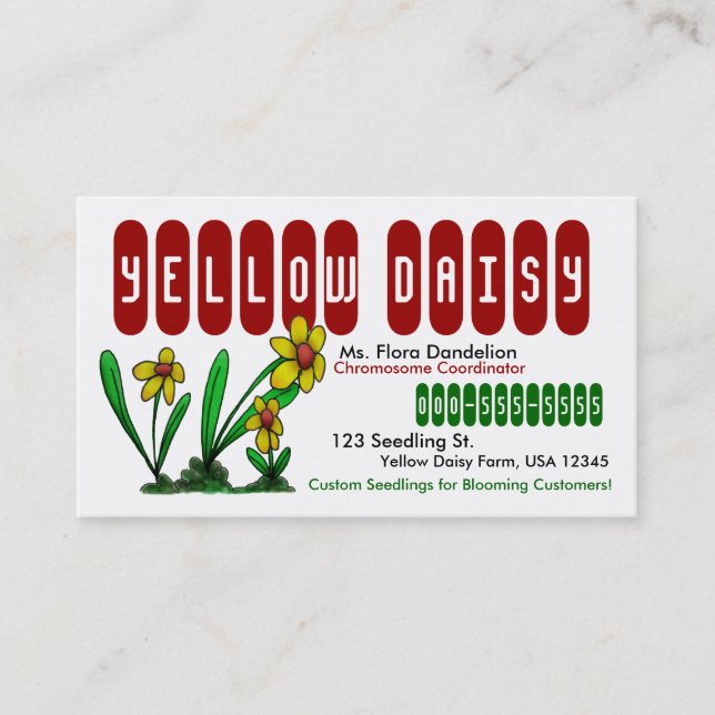 Floral Business Cards (Front)