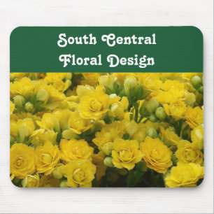 Floral Business Vivid Yellow Bloom Photo Flower Mouse Pad