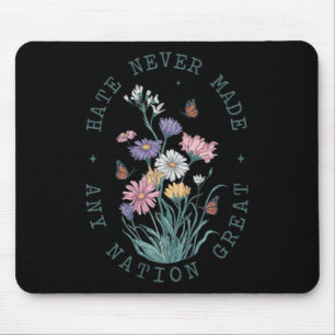 Floral Butterflies Democrat President Liberal Mouse Pad