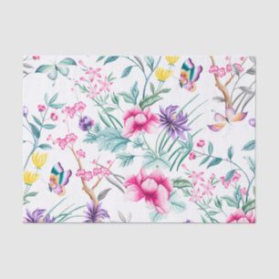 Floral & Butterflies Pattern Tissue Paper