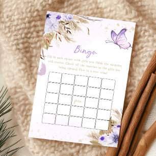 Floral Butterfly Baby Shower Bingo Game