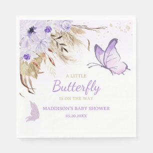 Floral Butterfly Baby Shower Napkin