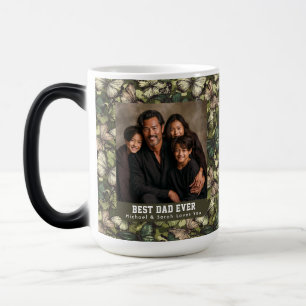 Floral Butterfly Camouflage Bouquet Stepdad Day  Magic Mug