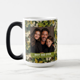 Floral Butterfly Camouflage Flower Dad Day Coffee  Magic Mug