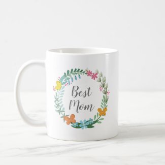 Floral Butterfly Colorful Wreath Mug