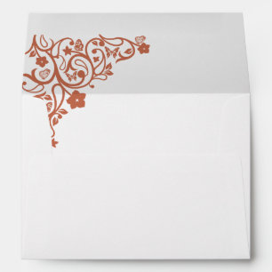 Floral Butterfly Garden Terracotta Boho Wedding Envelope