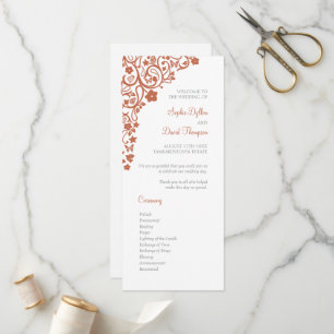 Floral Butterfly Garden Terracotta Boho Wedding Program