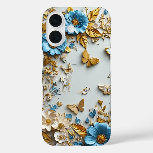✨ Floral Butterfly Harmony Bloom 🌸 Vibrant Nature Case-Mate iPhone Case (Back)
