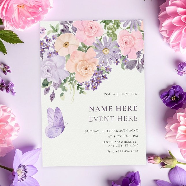 Floral butterfly  invitation (Creator Uploaded)